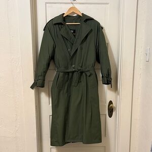 London Fog Olive Green Trench Coat